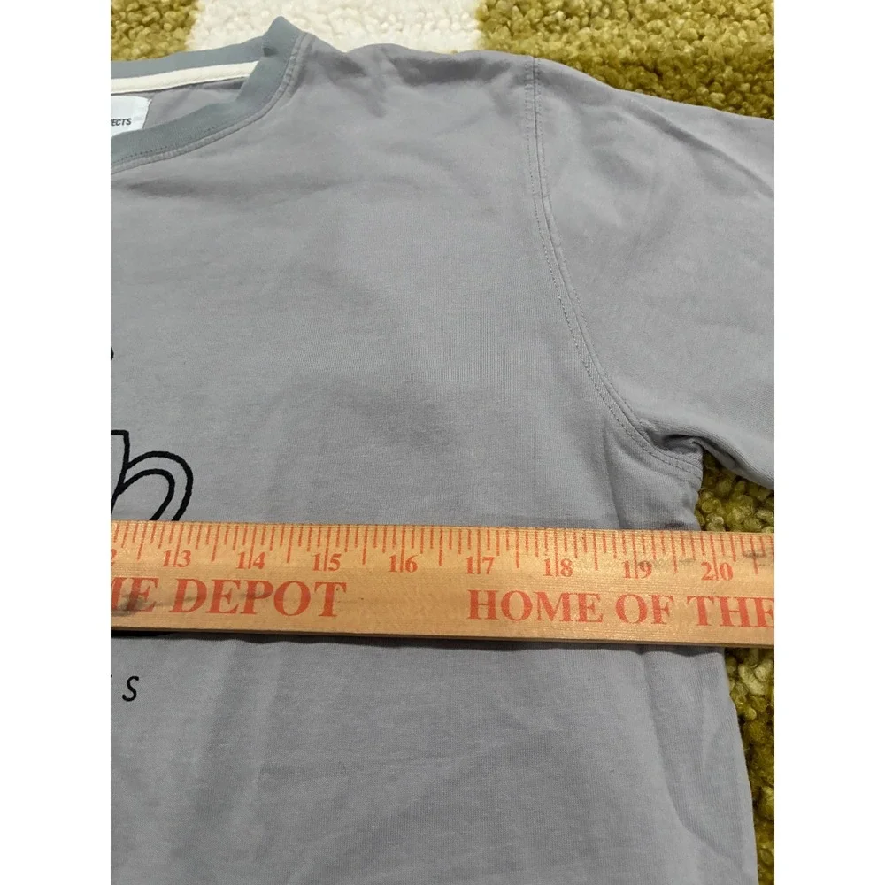 Norse Projects x Daniel Frost Coffee Graphic T-Shirt Mens Medium Grey Purple - Picture 4 of 7